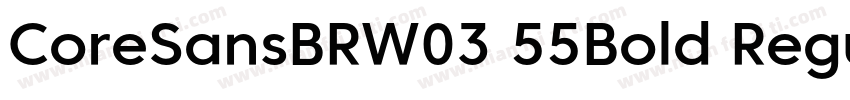 CoreSansBRW03 55Bold Regular字体转换